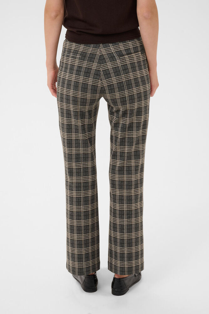 Part Two Pontas Pants - Grey Big Check