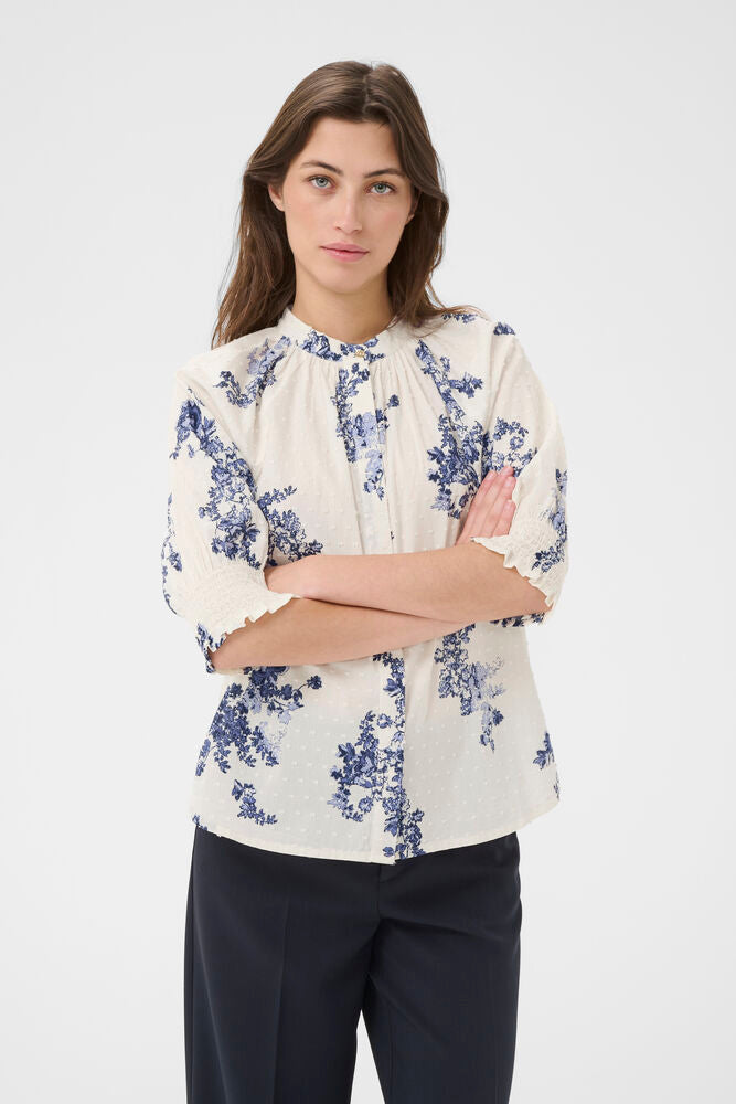 Part Two Almeras Blouse -  Blue Shadow Flower Print