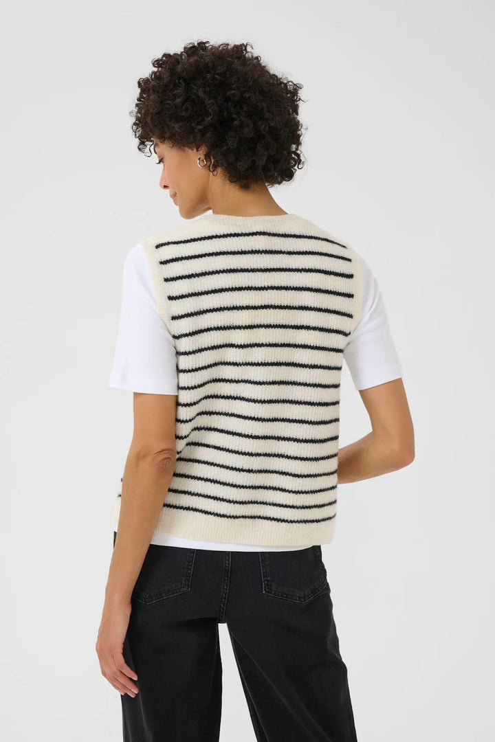 Part Two Pimira Sweater Vest - Black/Cream