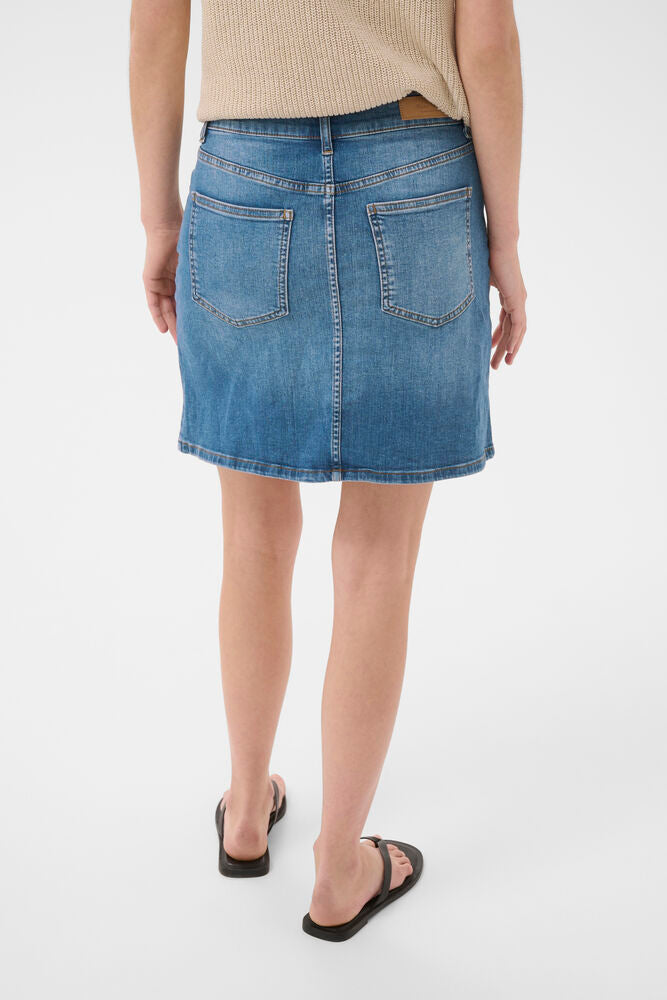 Part Two Belle Skirt - Medium Blue Denim