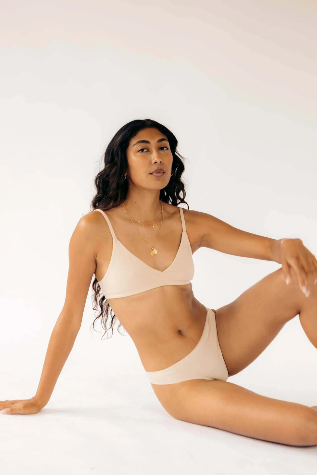 Huha Seamless Low-Mid Rise Thong - Beige