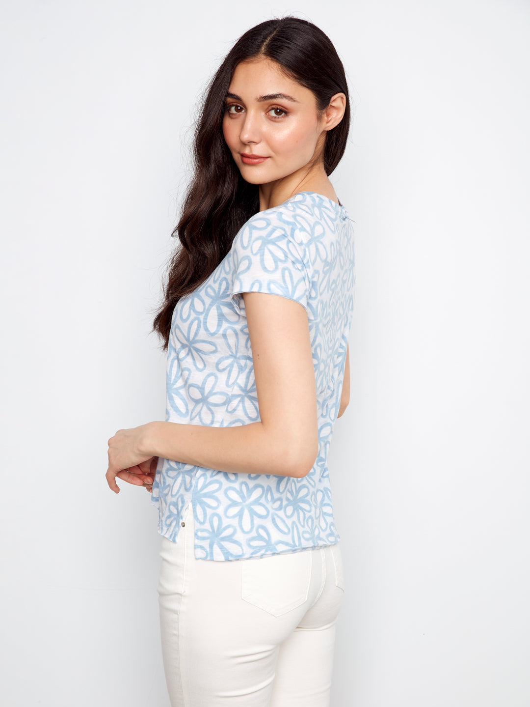 Charlie B Printed Organic Cotton Jersey T-Shirt - Brielle