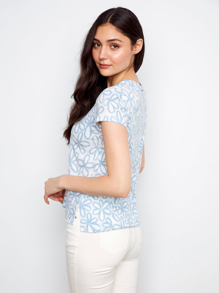 Charlie B Printed Organic Cotton Jersey T-Shirt - Brielle