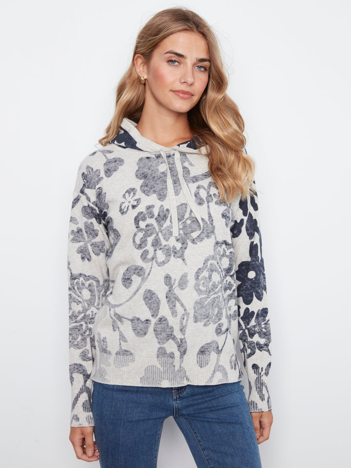 Charlie B Long Sleeve Printed Popover Sweater - Lovely