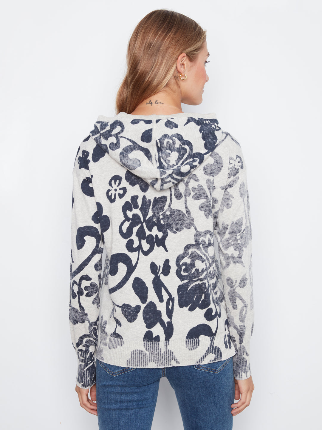 Charlie B Long Sleeve Printed Popover Sweater - Lovely