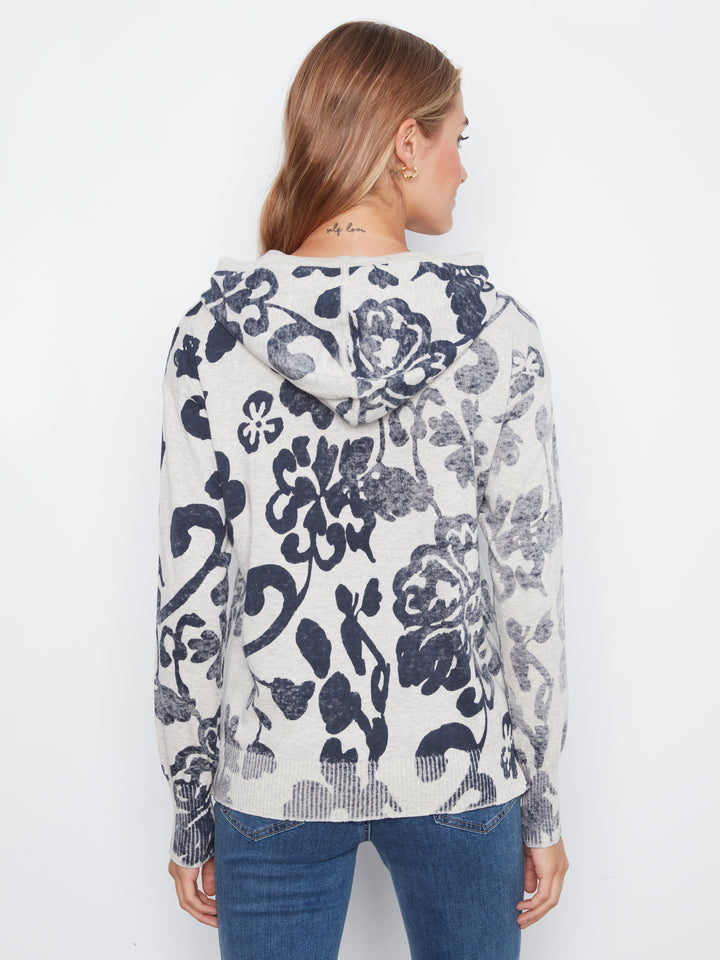 Charlie B Long Sleeve Printed Popover Sweater - Lovely