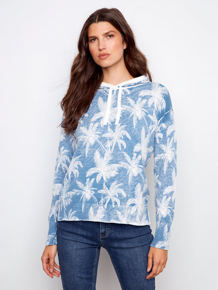 Charlie B Reverse Print Hoodie Sweater - Tropic
