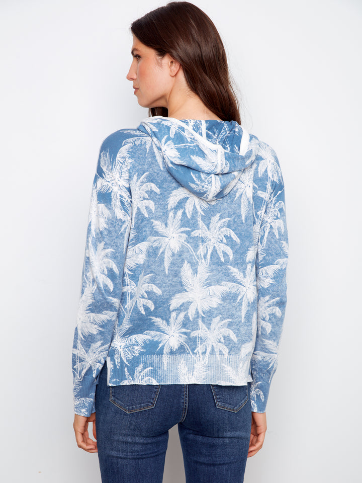Charlie B Reverse Print Hoodie Sweater - Tropic