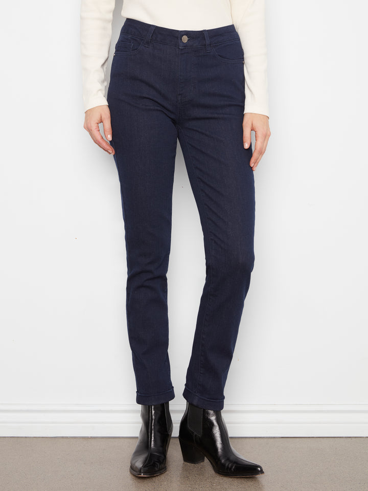 Charlie B 5 Pocket Stretch Denim Pants - Blue Black