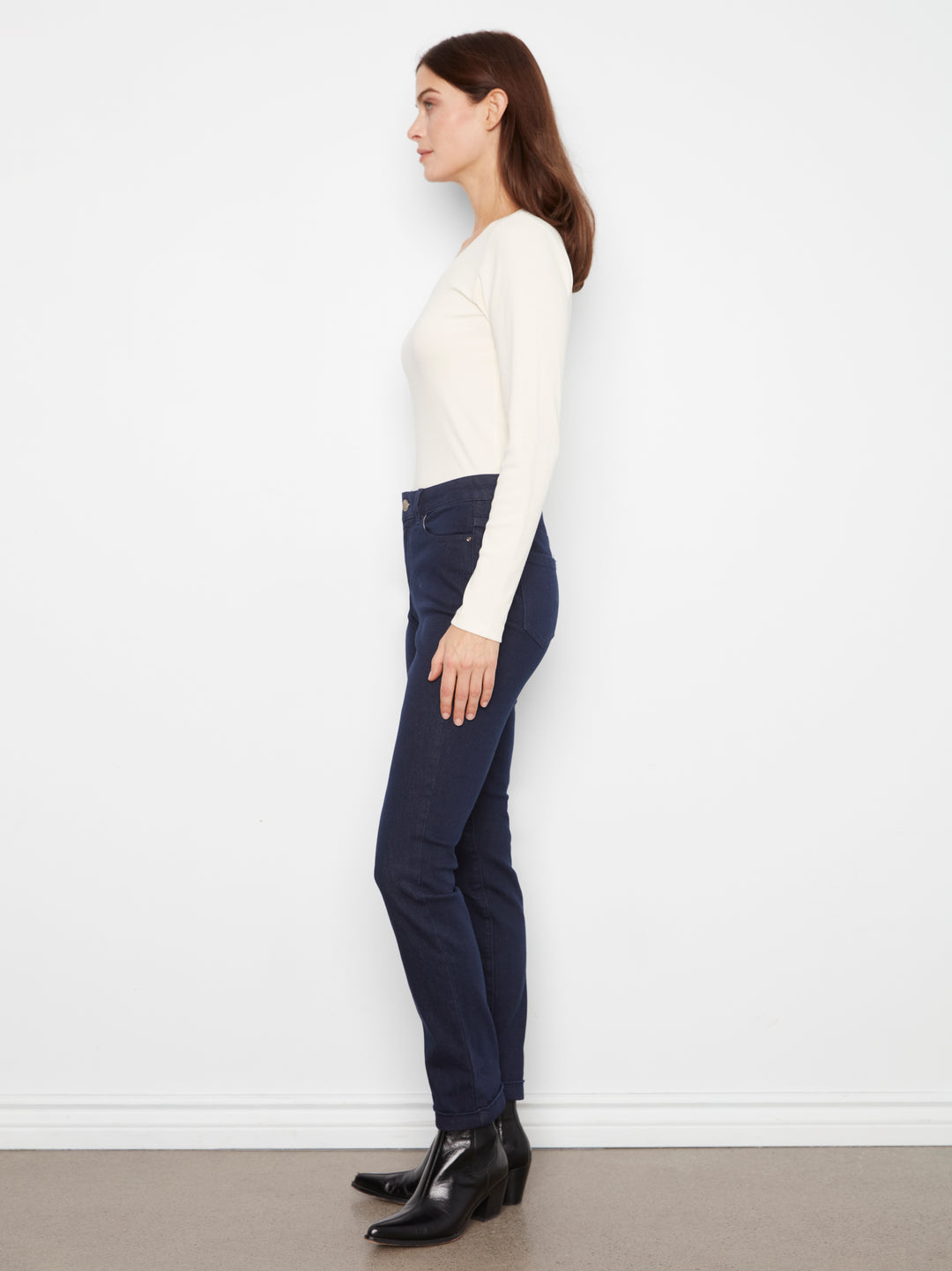 Charlie B 5 Pocket Stretch Denim Pants - Blue Black