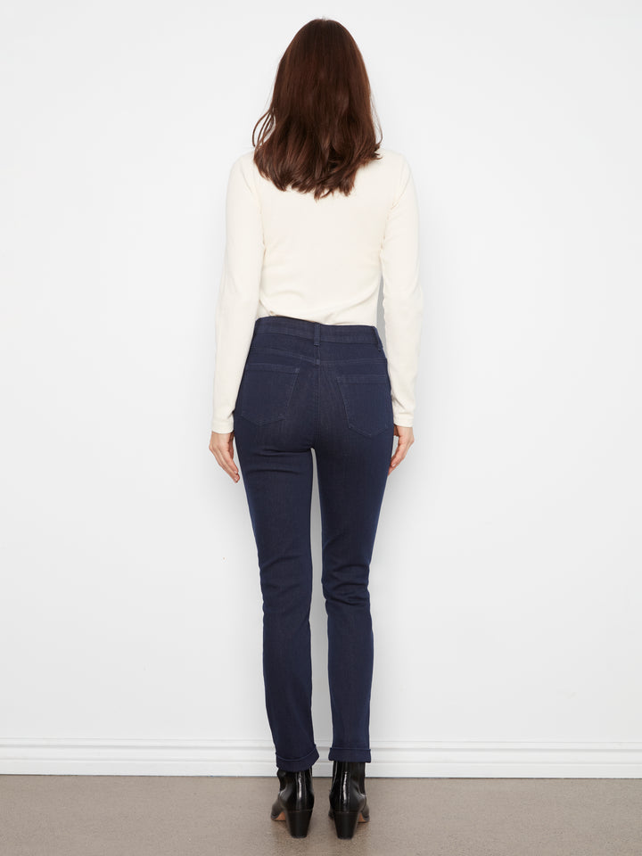 Charlie B 5 Pocket Stretch Denim Pants - Blue Black