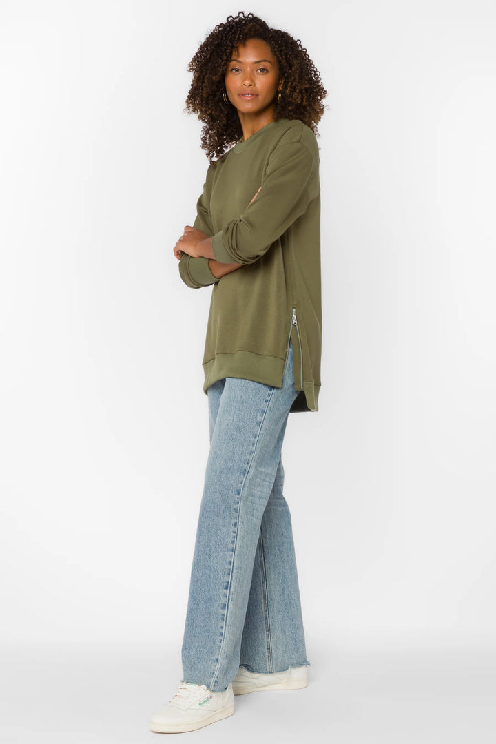 Velvet Heart Elliana Sweatshirt - Pesto