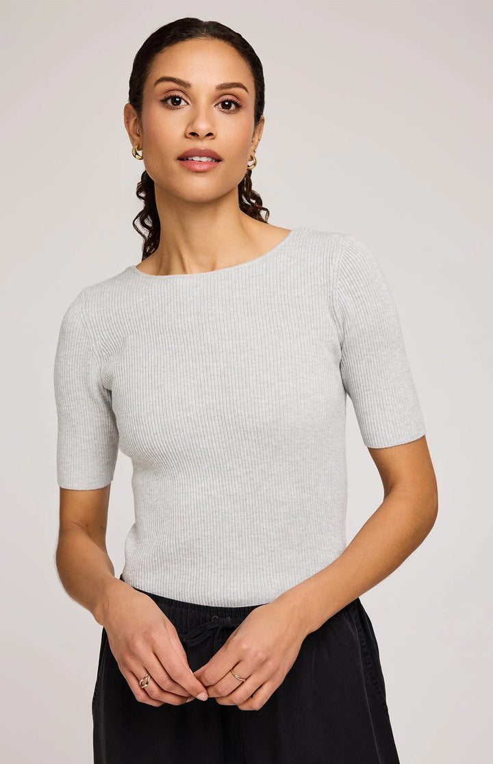 Gentle Fawn Rooney Knit Top - Grey