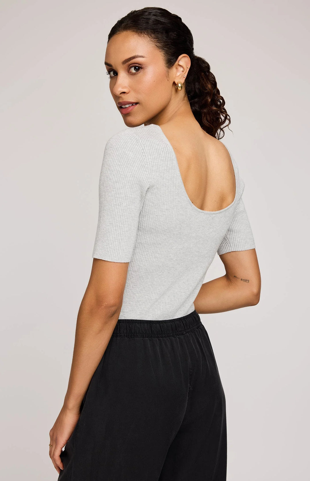Gentle Fawn Rooney Knit Top - Grey