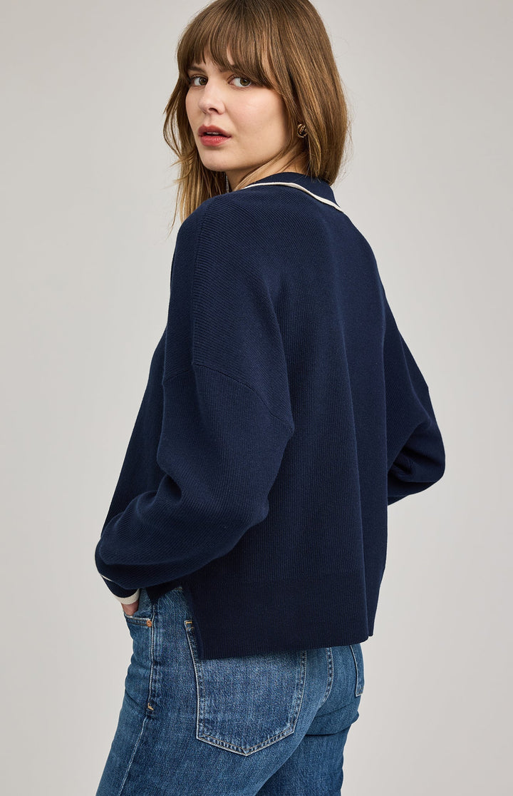 Gentle Fawn Tristan V-Neck Sweater - Navy