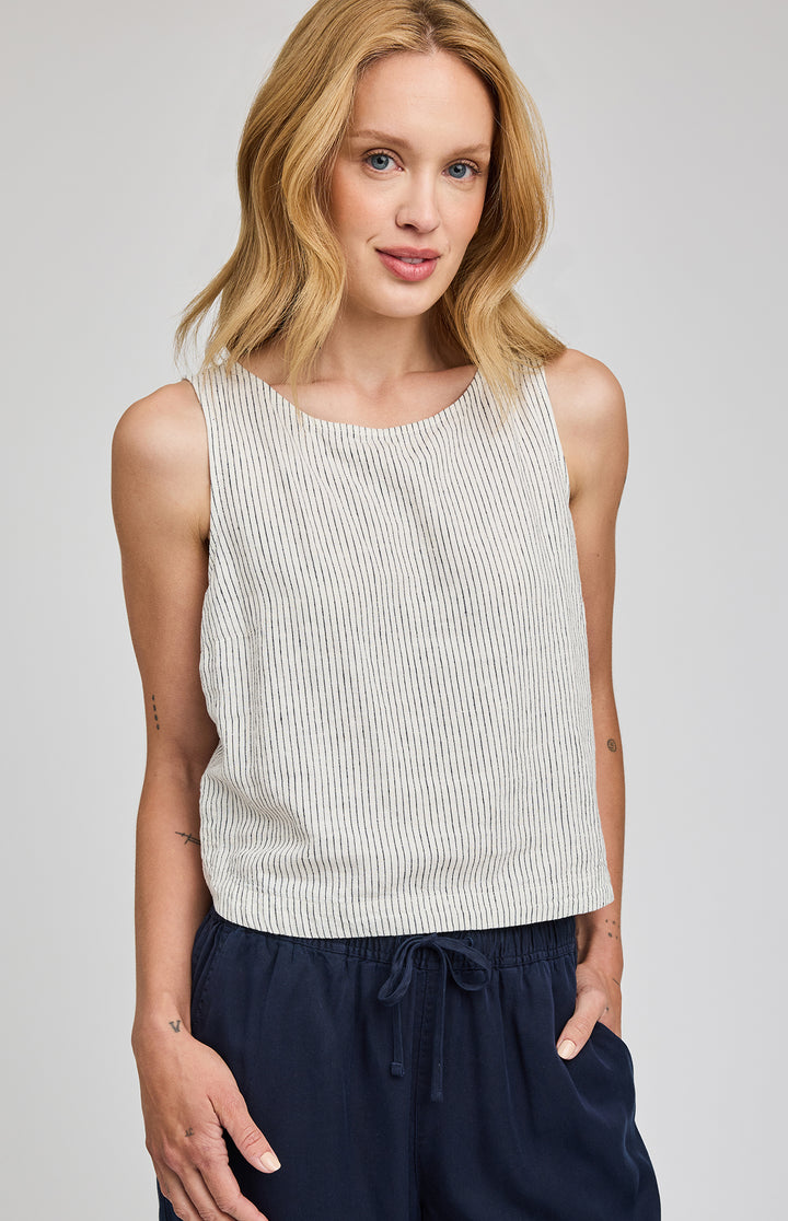Gentle Fawn Leanne Sleeveless Top - White Stripe
