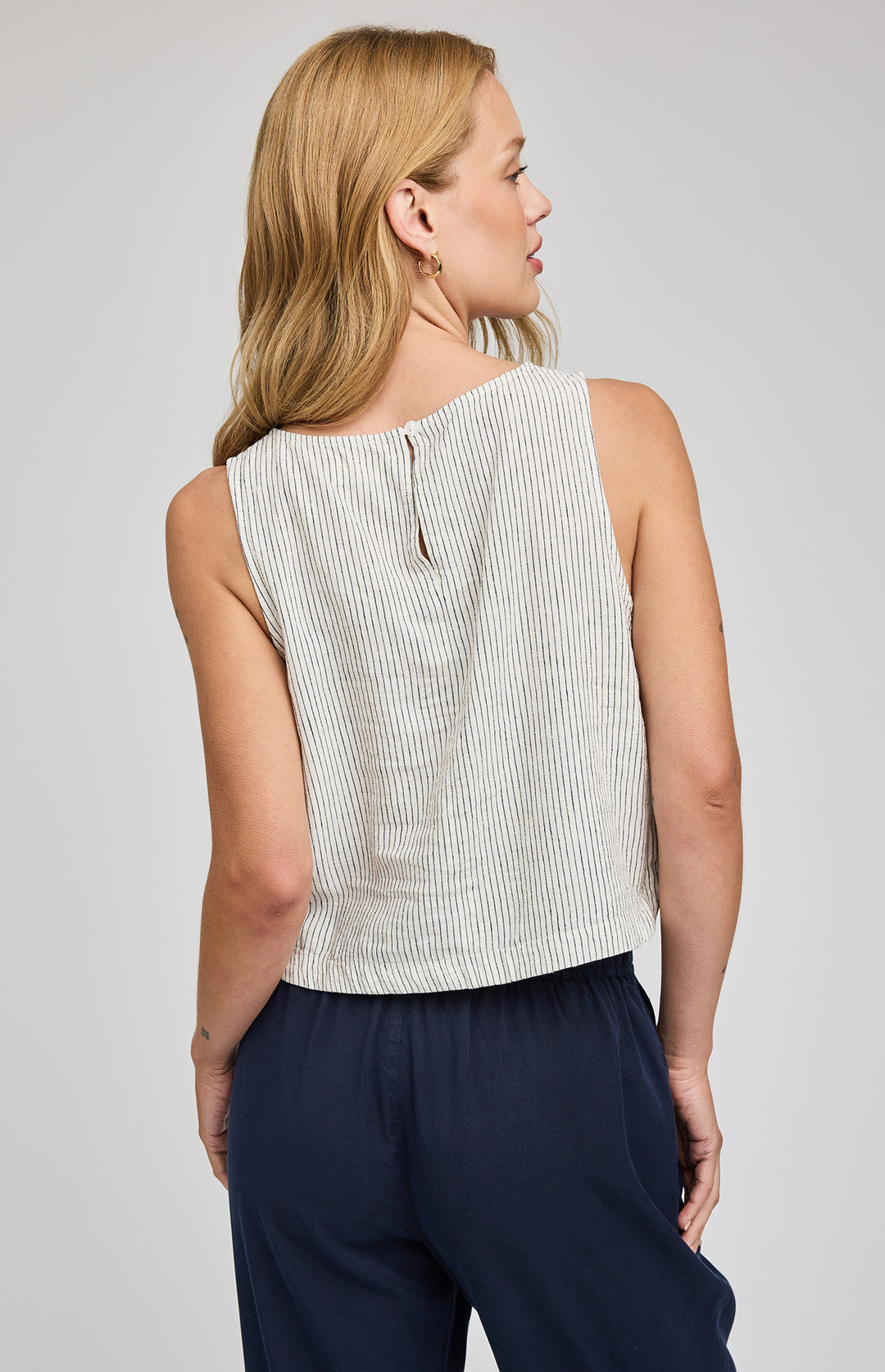 Gentle Fawn Leanne Sleeveless Top - White Stripe