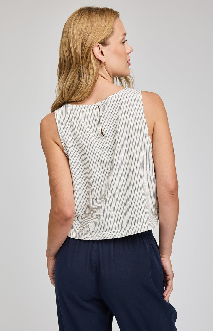 Gentle Fawn Leanne Sleeveless Top - White Stripe