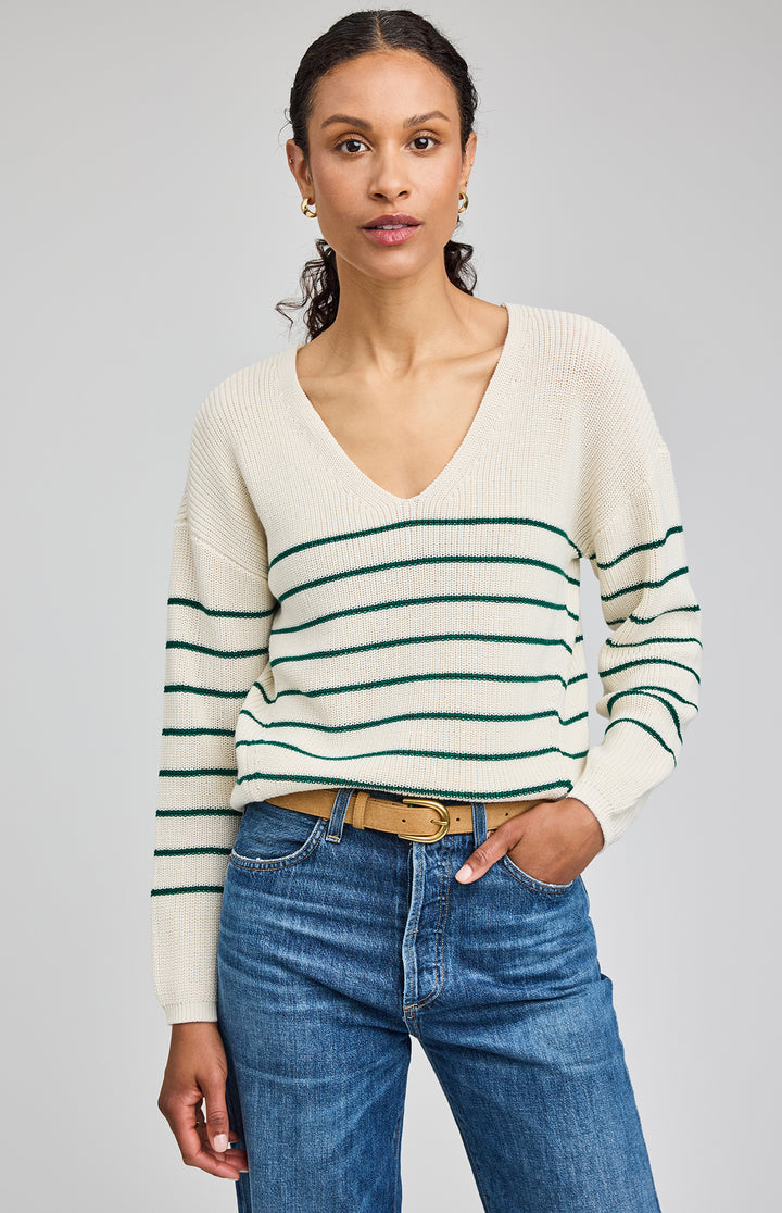 Gentle Fawn Tucker Sweater - Kelly Stripe