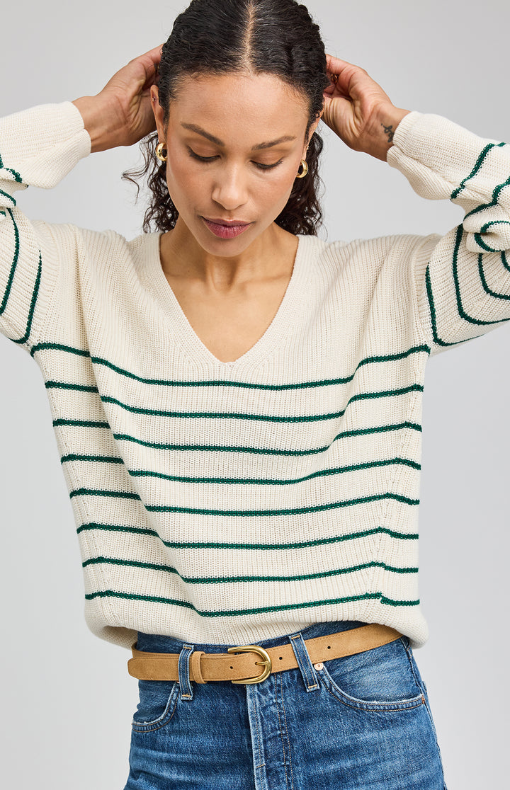 Gentle Fawn Tucker Sweater - Kelly Stripe
