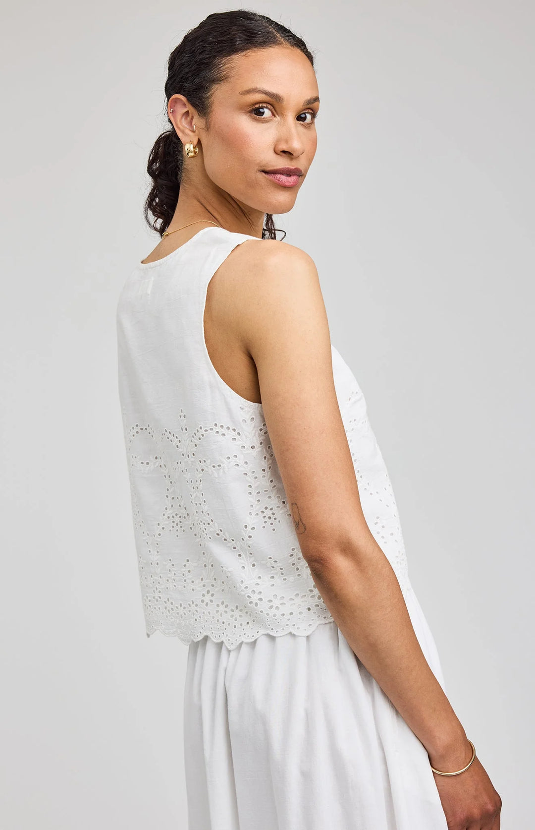Gentle Fawn Rhea Sleeveless Top - White