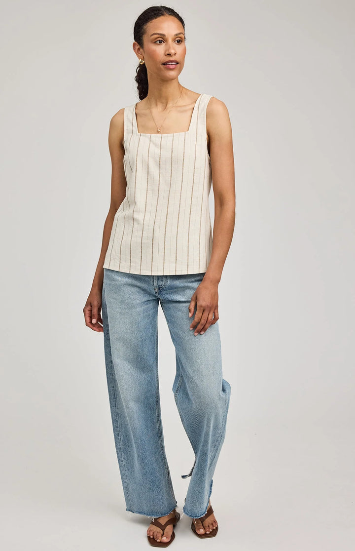 Gentle Fawn Vera Linen Tank - Linen Stripe