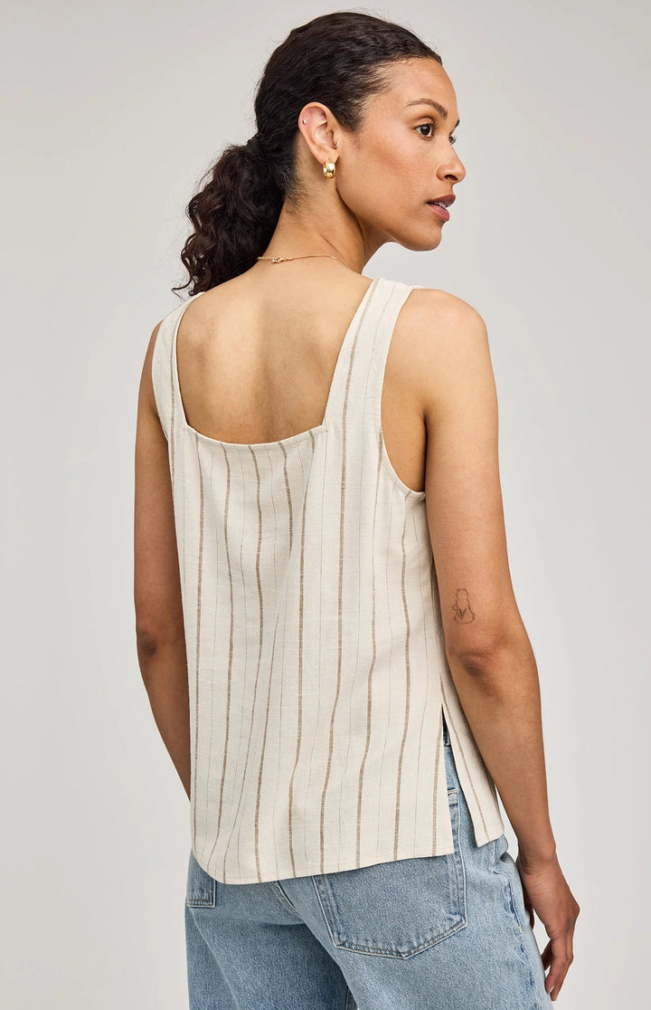 Gentle Fawn Vera Linen Tank - Linen Stripe