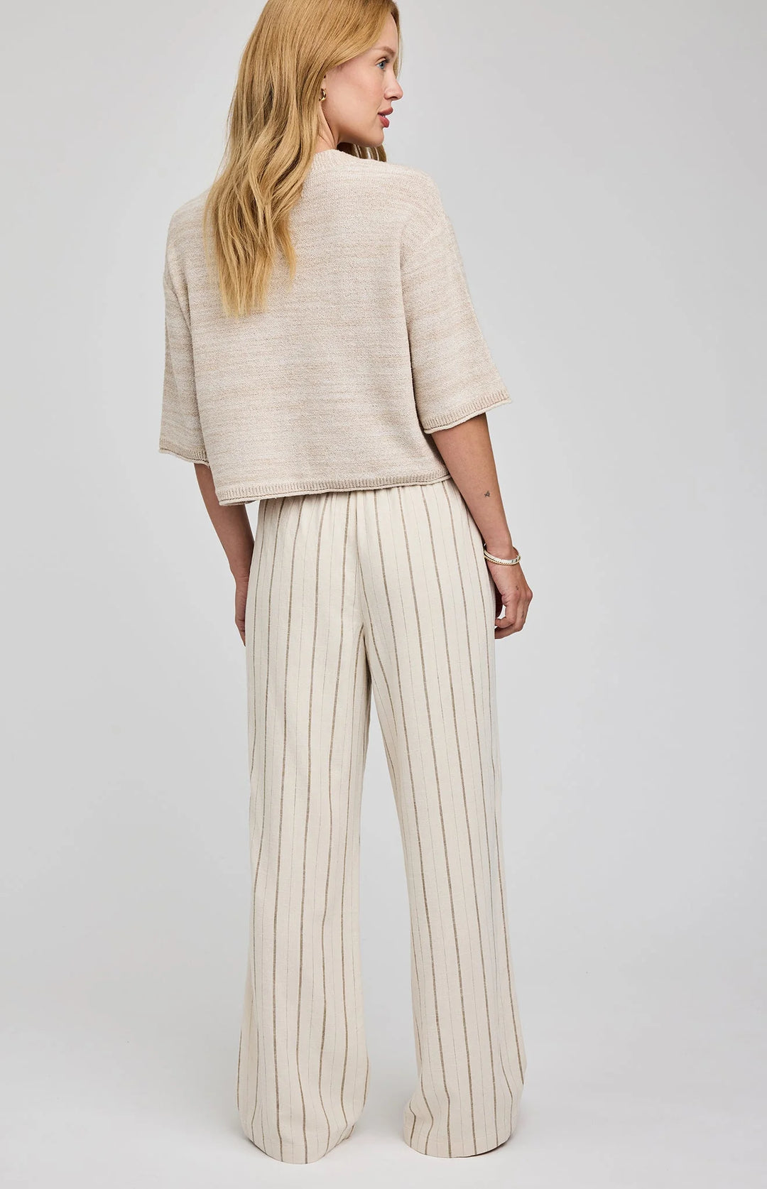 Gentle Finley Linen Pant - Linen Stripe