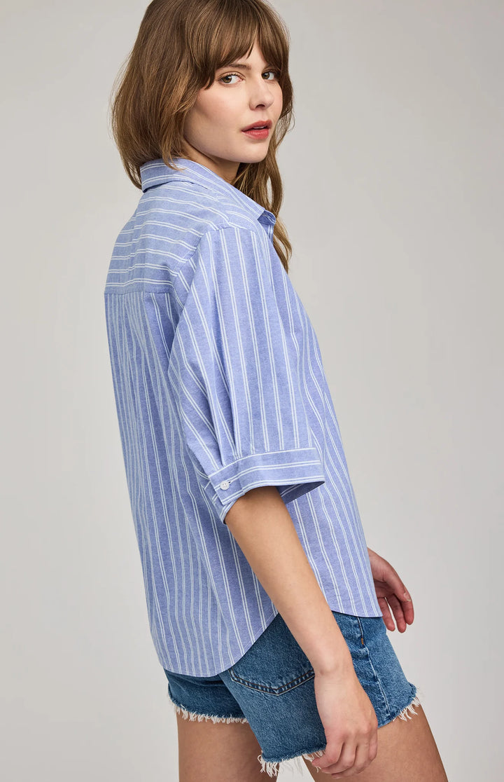 Gentle Fawn Blaire Button Down Shirt - Ocean Stripe