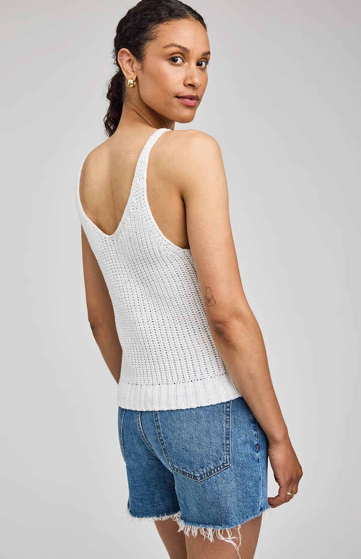 Gentle Fawn Lizzie Knit Tank - White