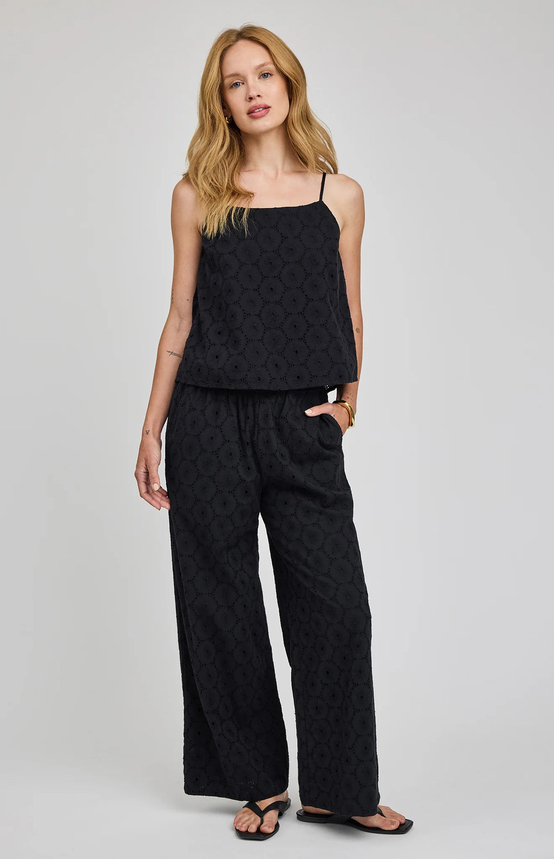Gentle Fawn Elsie Eyelet Tank - Black