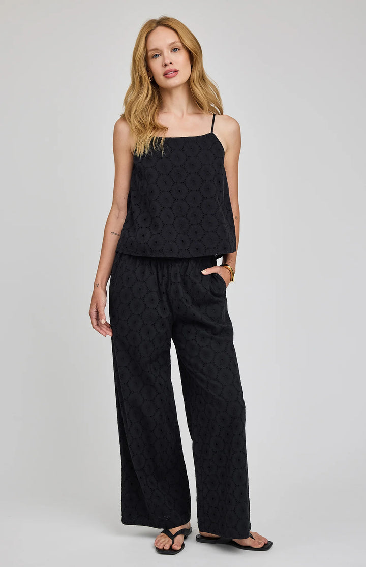 Gentle Fawn Elsie Eyelet Tank - Black