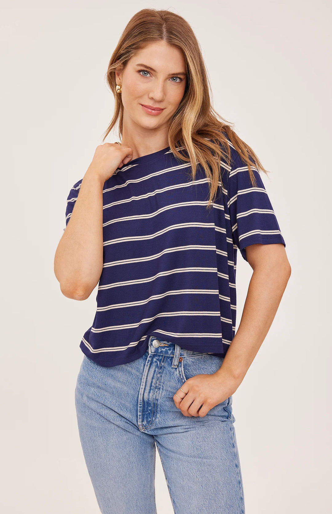 Gentle Fawn Jaxon Tee (in Navy Stripe)