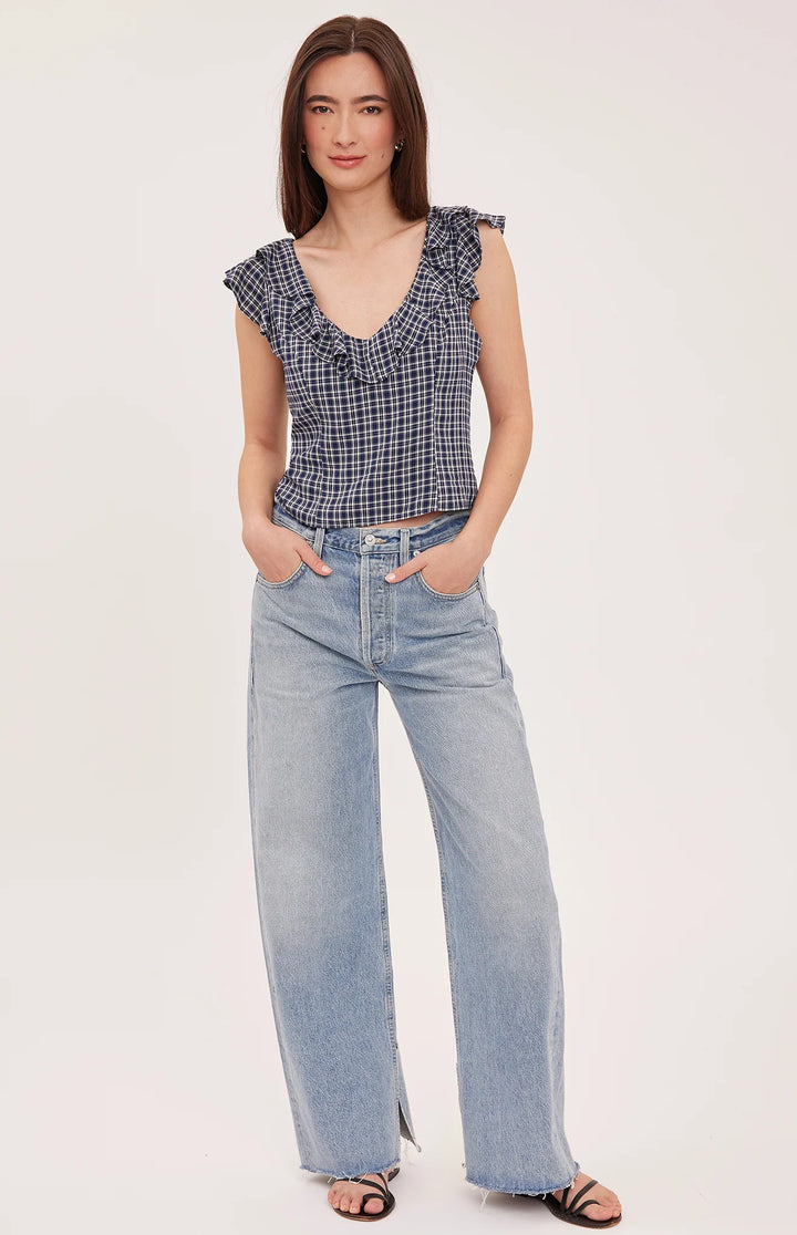 Gentle Fawn Ainsley Top (in Navy Plaid)