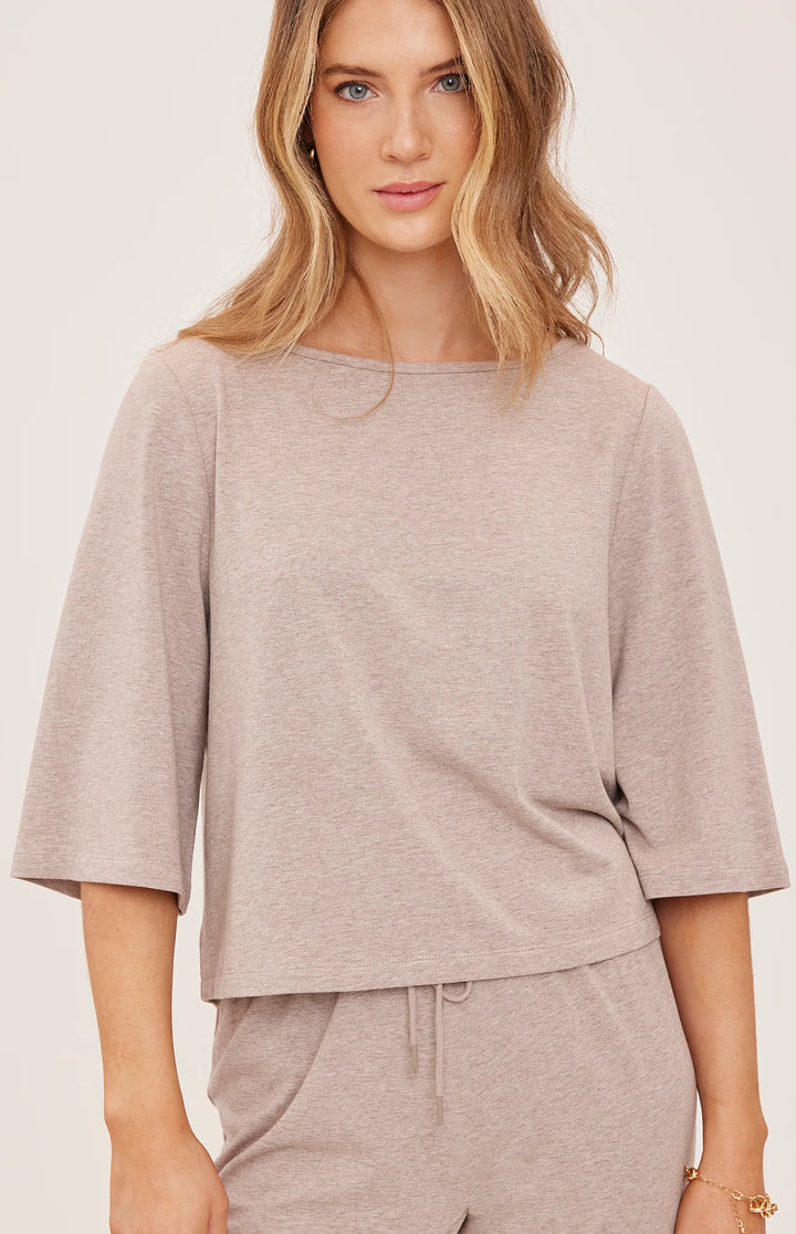 Gentle Fawn Aimee Knit Top - Heather Latte