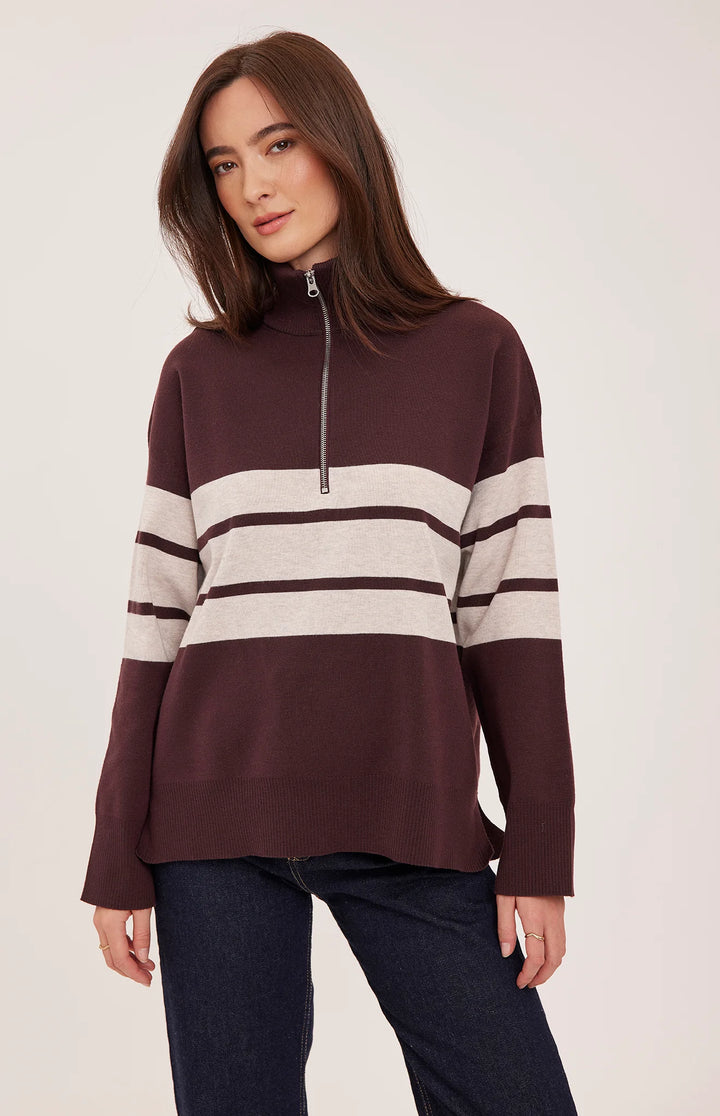 Gentle Fawn - Idris Striped Sweater (in Fig)