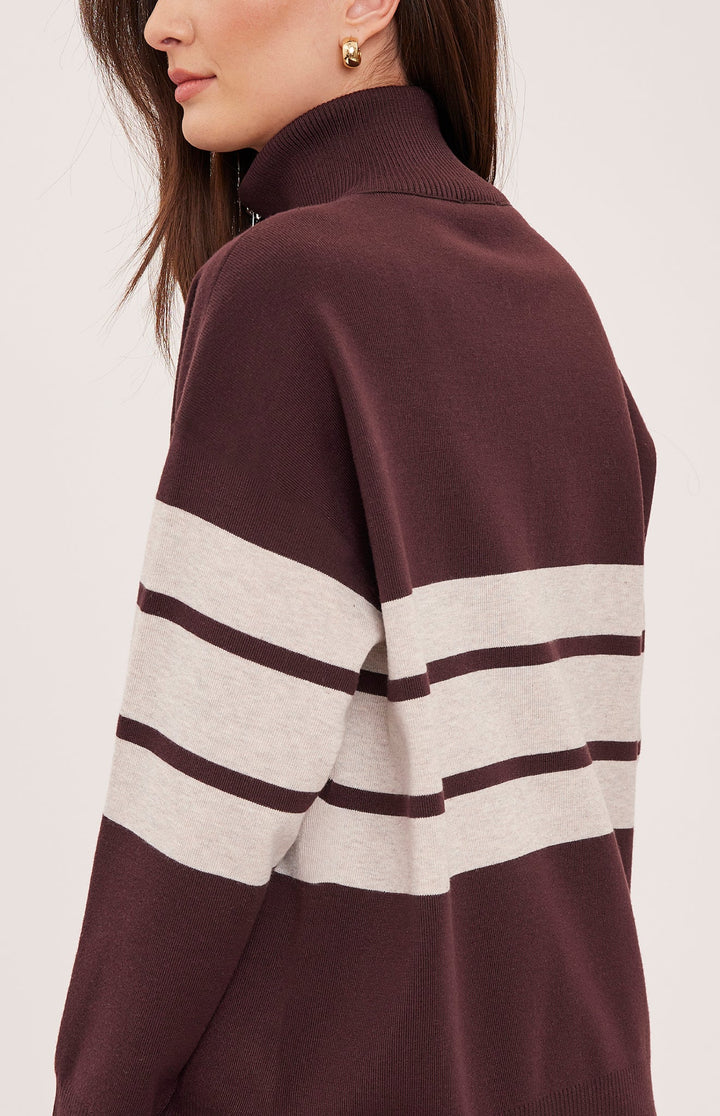 Gentle Fawn - Idris Striped Sweater (in Fig)