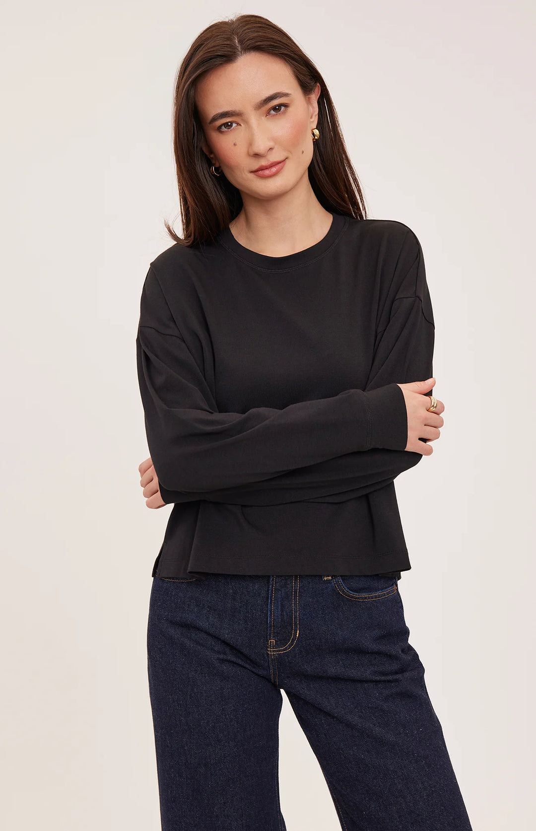 Gentle Fawn Easton Long Sleeve Top - Black
