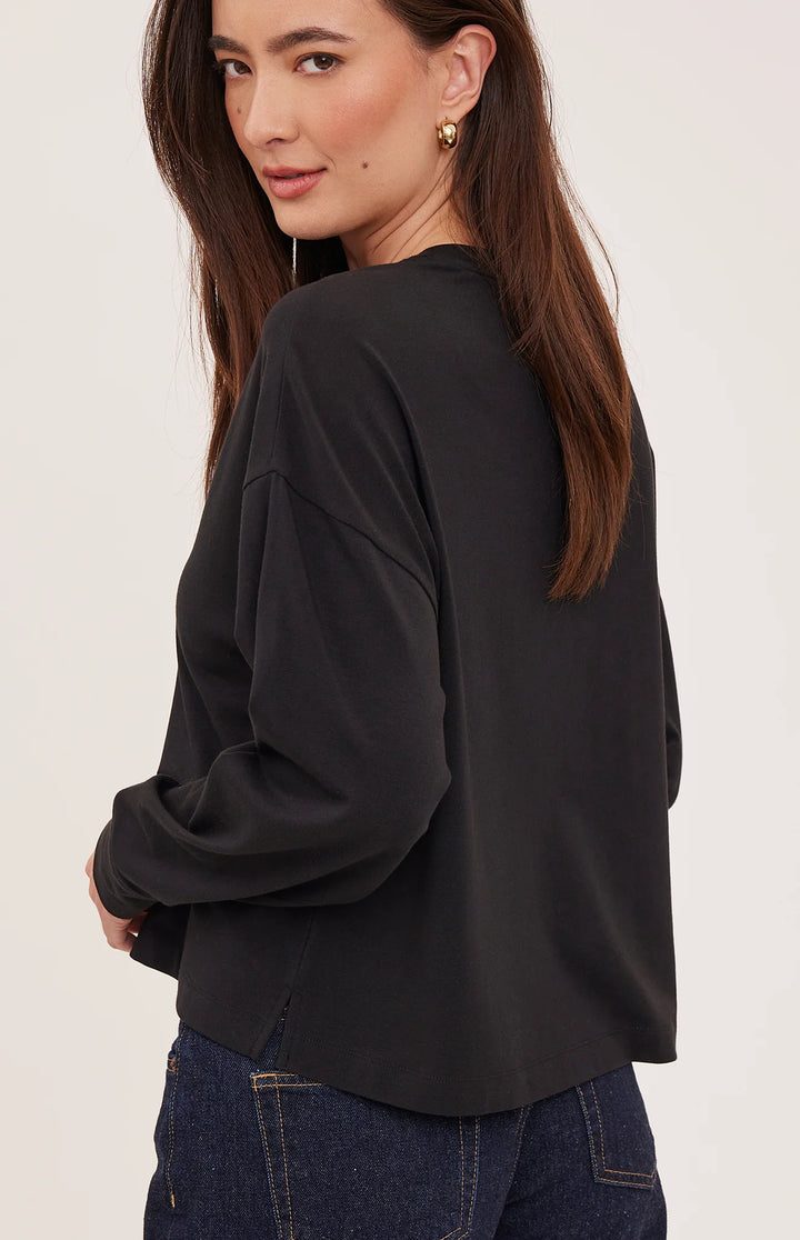 Gentle Fawn Easton Long Sleeve Top - Black
