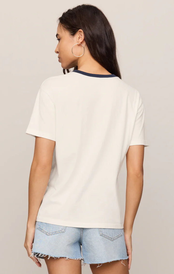 Z SUPPLY Salty Ringer Boyfriend Tee - Sea Salt