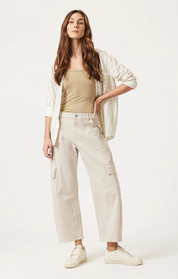 Mavi Vinnie Barrel Cargo Pants - Frost Casual Twill