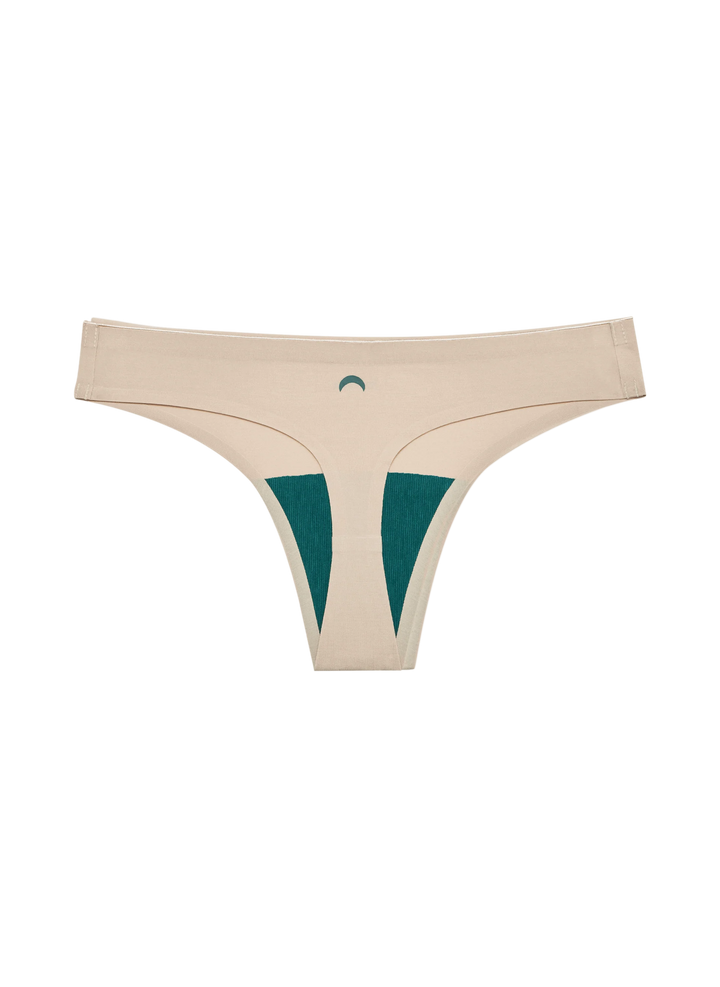 Huha Seamless Low-Mid Rise Thong - Beige