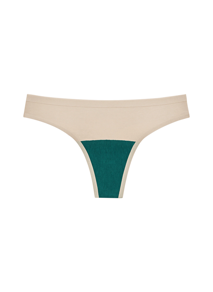 Huha Seamless Low-Mid Rise Thong - Beige