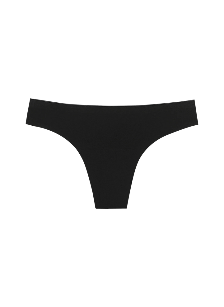 Huha Seamless Low-Mid Rise Thong - Black