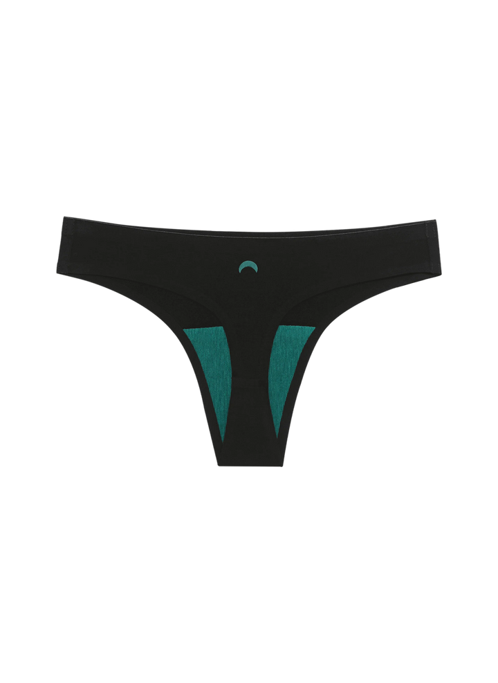 Huha Seamless Low-Mid Rise Thong - Black