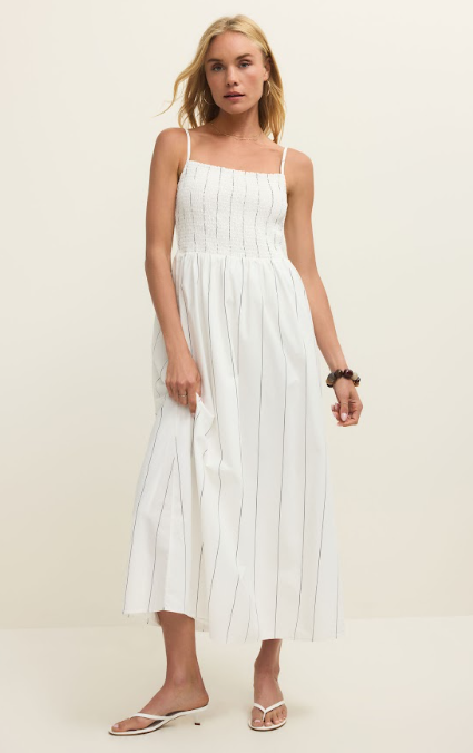Z SUPPLY Bayside Stripe Midi Dress - White