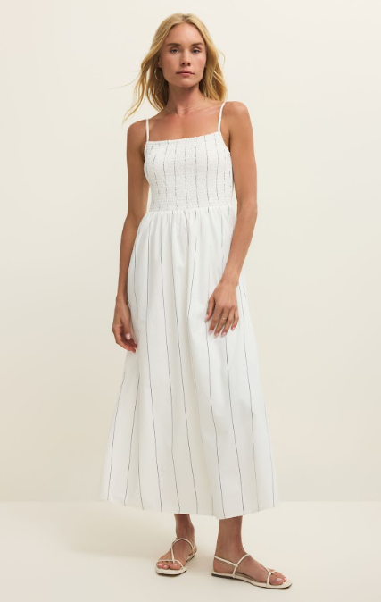Z SUPPLY Bayside Stripe Midi Dress - White