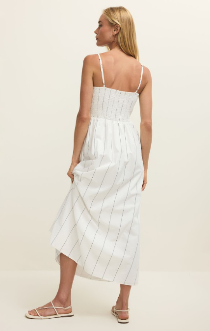 Z SUPPLY Bayside Stripe Midi Dress - White