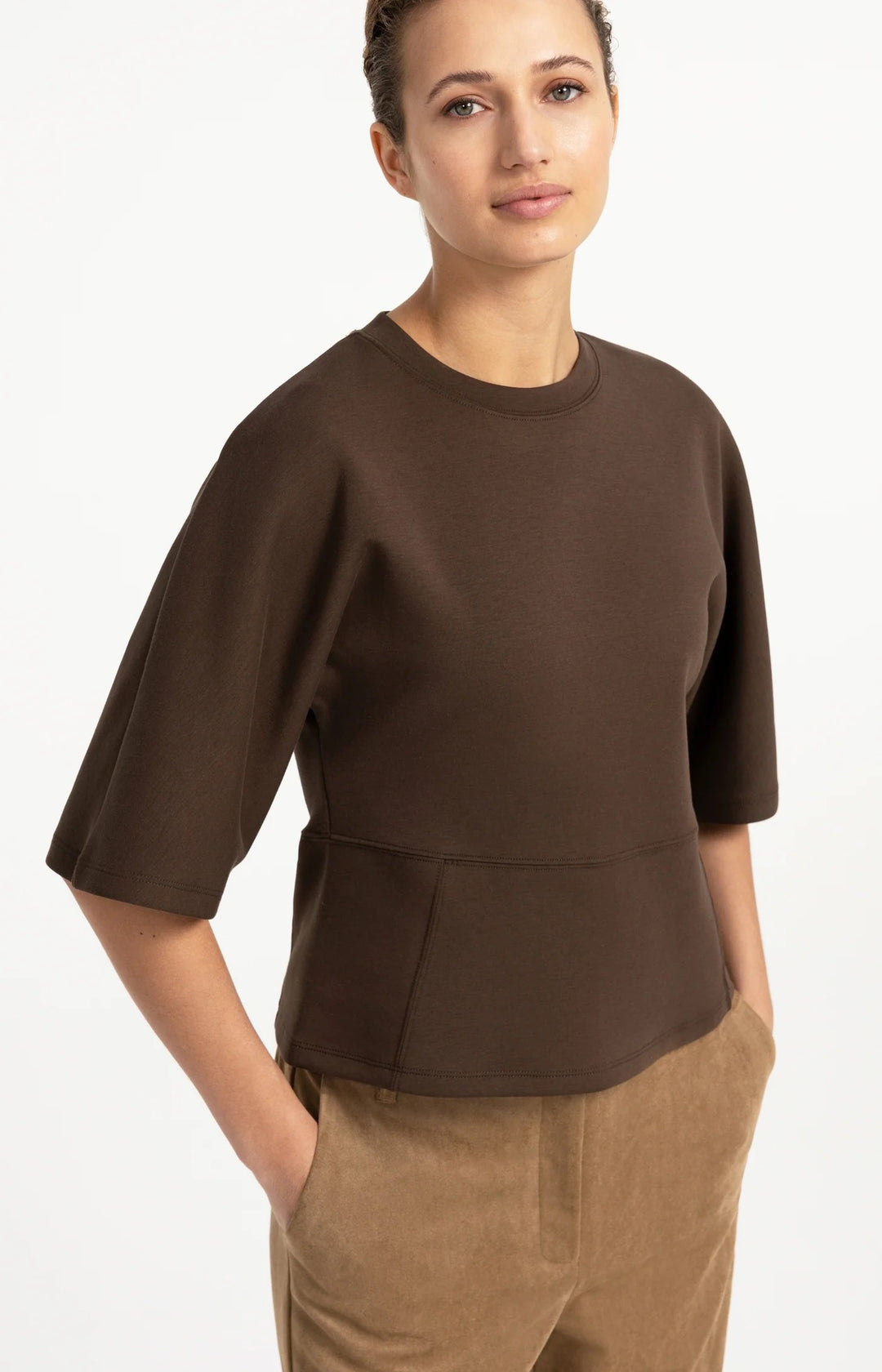 YAYA Soft Jersey Top With Wide Sleeves