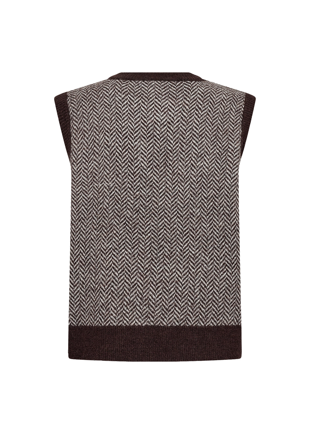 Soyaconcept Zip Up Sweater Vest - Chocolate Plum Melange